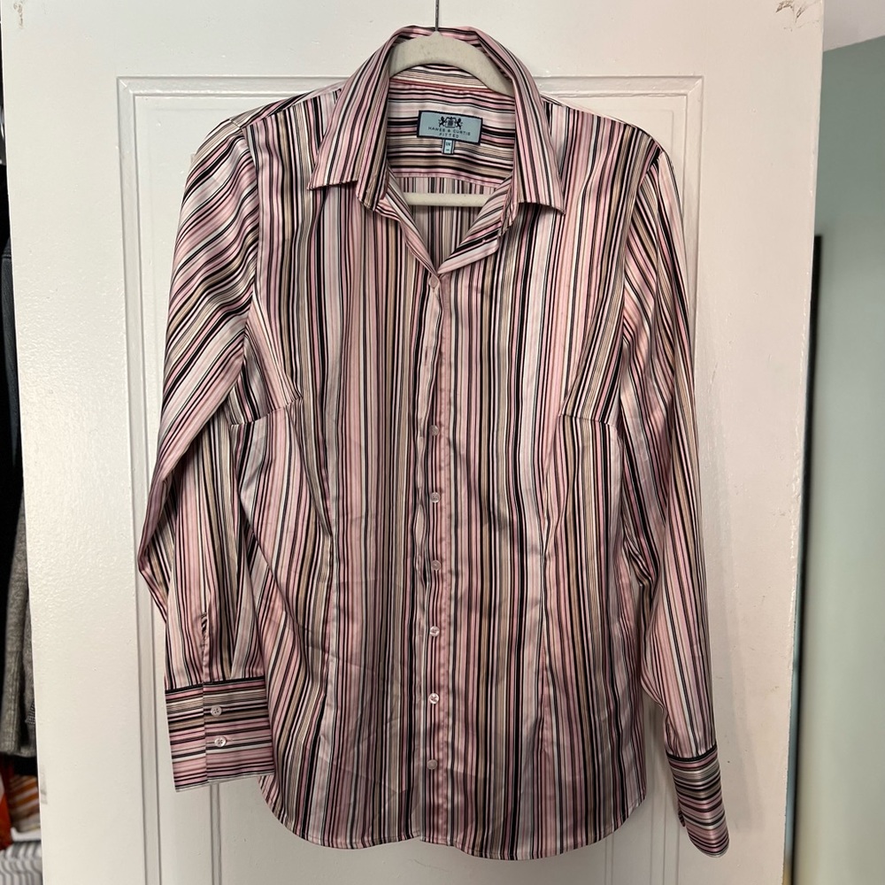 Hawes & Curtis Satin Pinstripe Shirt